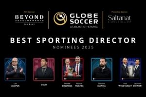  环足奖最佳体育总监候选：坎波斯、德科、爱德华兹、曼纳在列